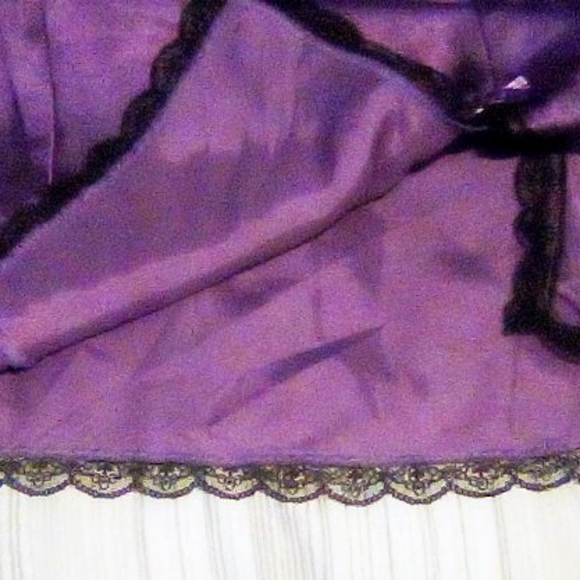 APT9 Lingerie Purple W/ Black Lace Trim Size Medium - Picture 14 of 15